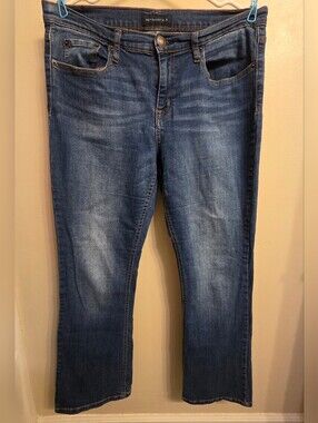 Aeropostale Y2K Mid Rise Boot Cut Jeans 14S Blue Casual Retro Western Vibe